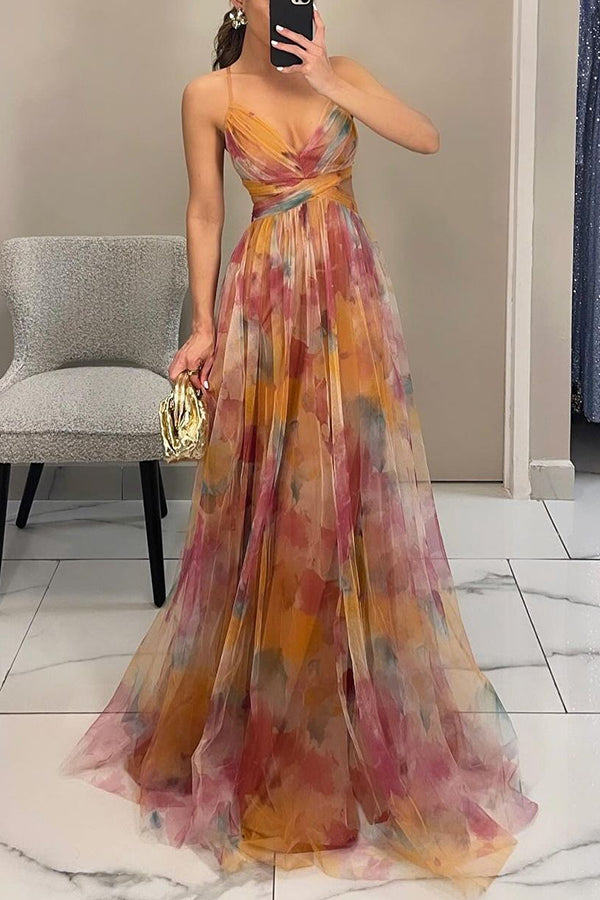 GISELLE - Vestido largo de gasa