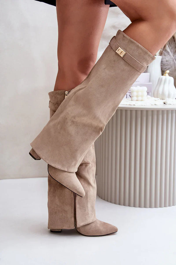 ARIANA – Botas de ante hasta la rodilla