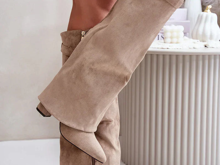 ARIANA – Botas de ante hasta la rodilla