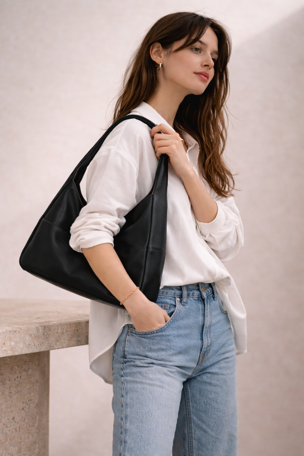 LAVERTA SIENA - Bolso de hombro minimalista